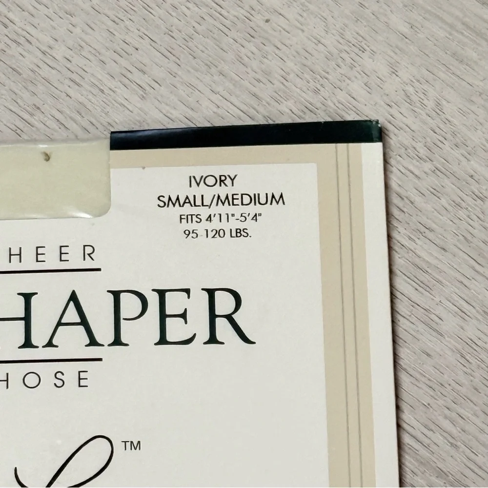 Bodyshaper Kathie Lee Silky Sheer Bodyshaper Pantyhose Ivory Small/Medium